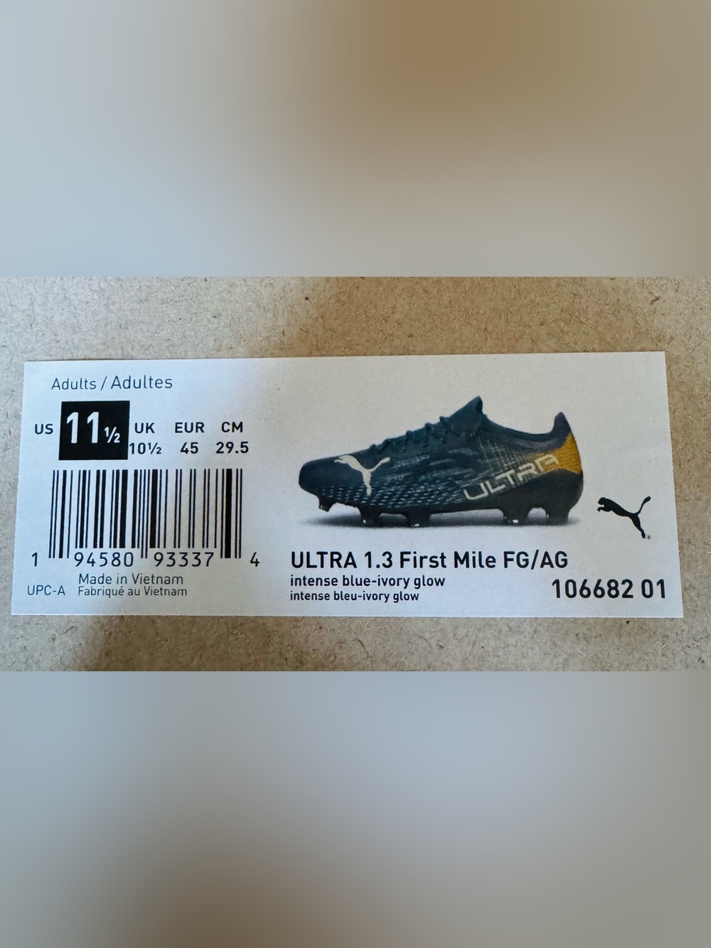 NWT PUMA men’s soccer cleats, size 11.5